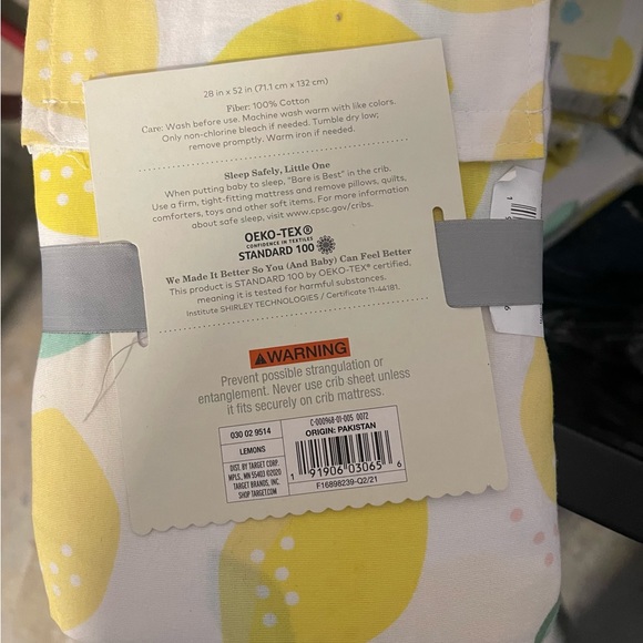 Lemon crib sheets - Picture 2 of 2